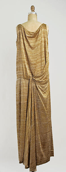 Evening dress, House of Patou (French, founded 1914), metal, glass, French