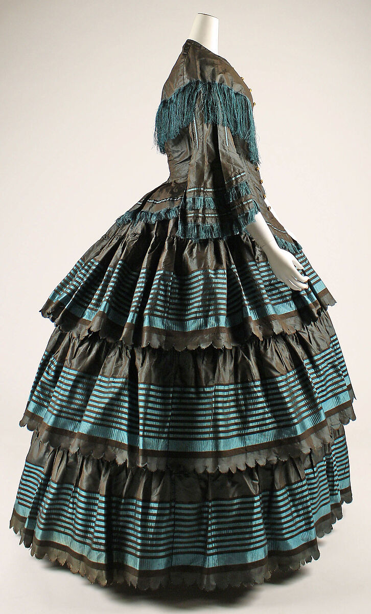 Dress, silk, British