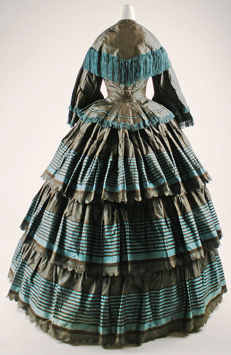 Dress, silk, British