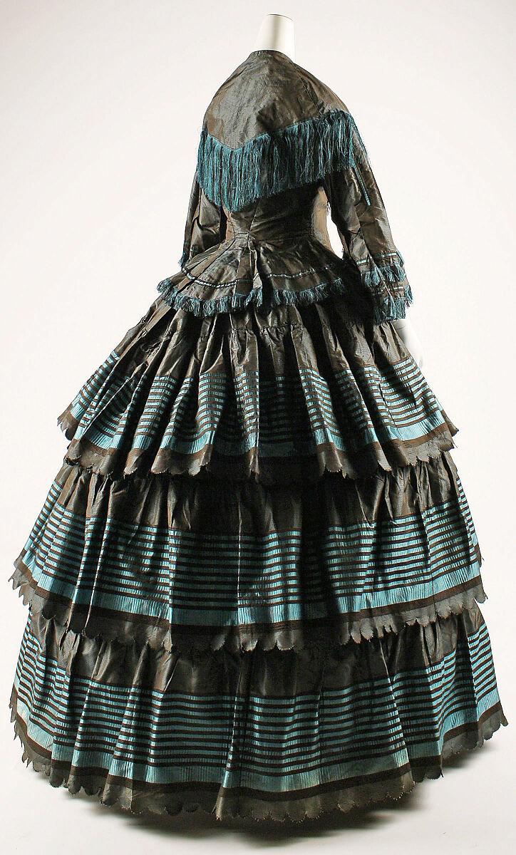 Dress, silk, British