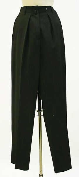 Trousers, Jean Paul Gaultier (French, born 1952), wool, polyester, French 