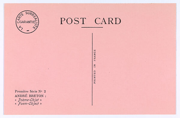 La carte surrealiste : première série, Georges Hugnet (French, Paris 1906–1974 Paris)