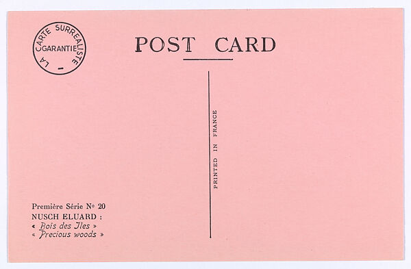 La carte surrealiste : première série, Georges Hugnet (French, Paris 1906–1974 Paris)