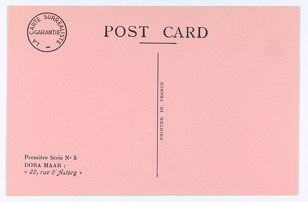 La carte surrealiste : première série, Georges Hugnet (French, Paris 1906–1974 Paris)