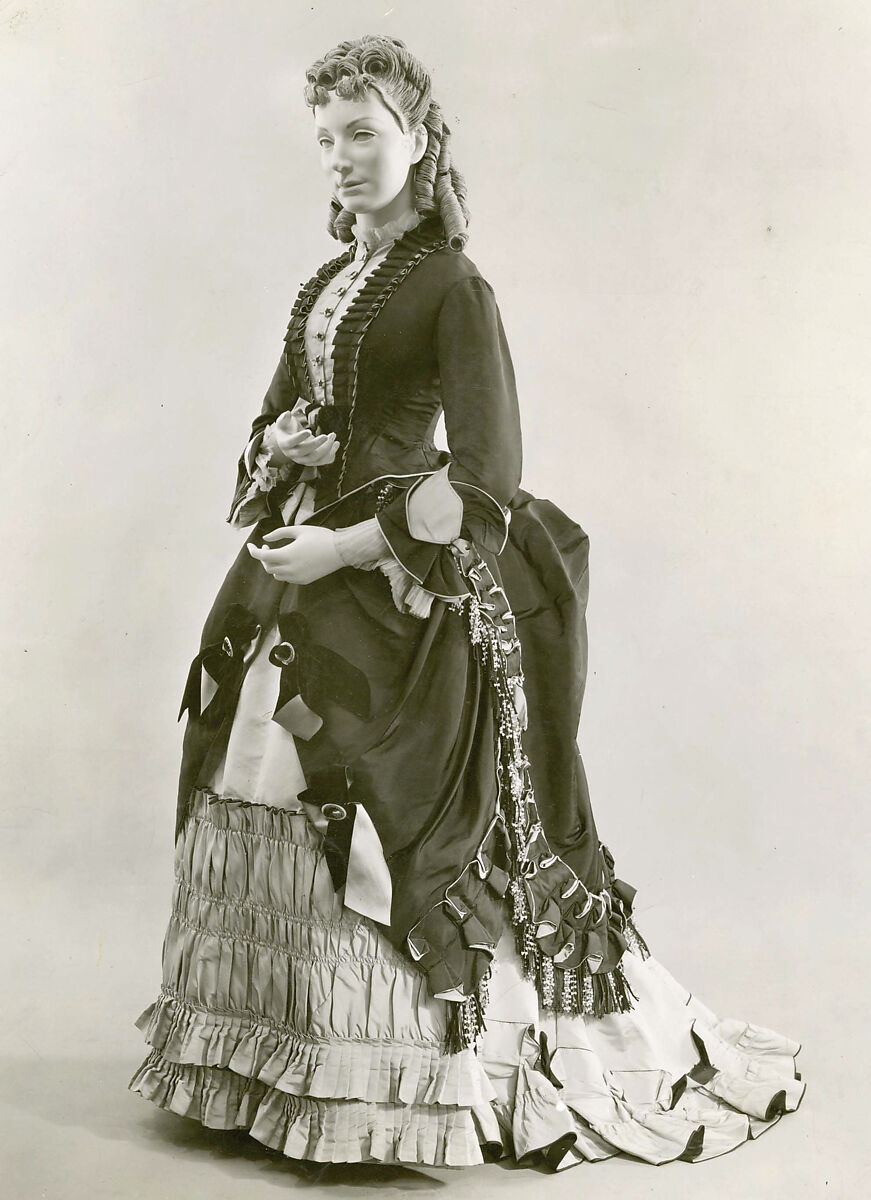 Visiting dress, Maison Pingat (French), silk, French