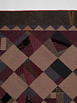 Crazy quilt, Unknown Maker  , probably Quaker, Pennsylvania, Silk, silk velvet and wool, pieced, American