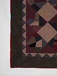 Crazy quilt, Unknown Maker  , probably Quaker, Pennsylvania, Silk, silk velvet and wool, pieced, American