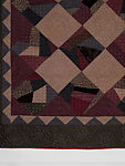 Crazy quilt, Unknown Maker  , probably Quaker, Pennsylvania, Silk, silk velvet and wool, pieced, American