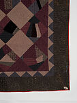 Crazy quilt, Unknown Maker  , probably Quaker, Pennsylvania, Silk, silk velvet and wool, pieced, American