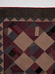 Crazy quilt, Unknown Maker  , probably Quaker, Pennsylvania, Silk, silk velvet and wool, pieced, American