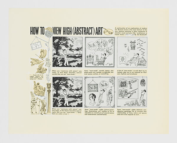 The Art Comics and Satires of Ad Reinhardt, Ad Reinhardt (American, Buffalo, New York 1913–1967 New York), Black oversized envelope with book and portfolio