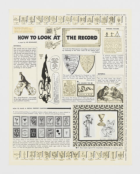 The Art Comics and Satires of Ad Reinhardt, Ad Reinhardt (American, Buffalo, New York 1913–1967 New York), Black oversized envelope with book and portfolio