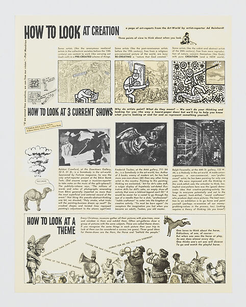 The Art Comics and Satires of Ad Reinhardt, Ad Reinhardt (American, Buffalo, New York 1913–1967 New York), Black oversized envelope with book and portfolio