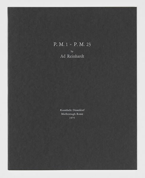 The Art Comics and Satires of Ad Reinhardt, Ad Reinhardt (American, Buffalo, New York 1913–1967 New York), Black oversized envelope with book and portfolio