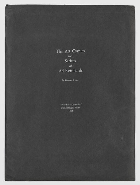 The Art Comics and Satires of Ad Reinhardt, Ad Reinhardt (American, Buffalo, New York 1913–1967 New York), Black oversized envelope with book and portfolio