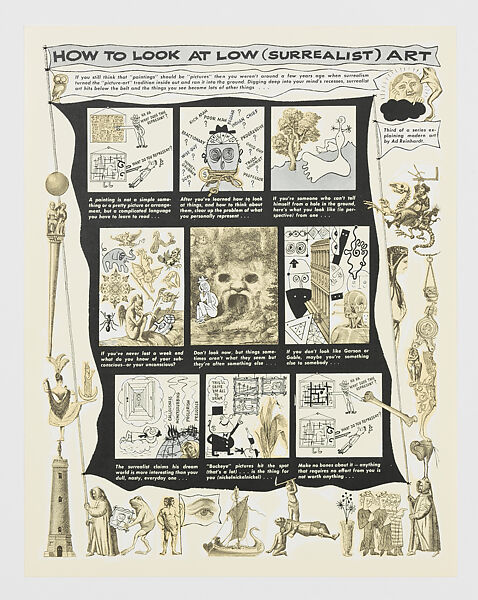 The Art Comics and Satires of Ad Reinhardt, Ad Reinhardt (American, Buffalo, New York 1913–1967 New York), Black oversized envelope with book and portfolio