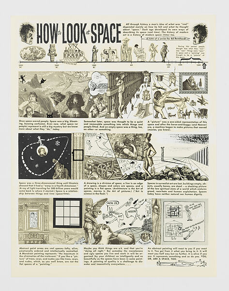 The Art Comics and Satires of Ad Reinhardt, Ad Reinhardt (American, Buffalo, New York 1913–1967 New York), Black oversized envelope with book and portfolio