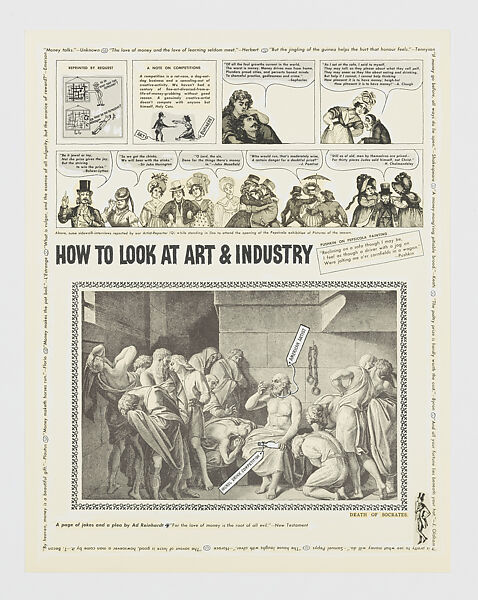 The Art Comics and Satires of Ad Reinhardt, Ad Reinhardt (American, Buffalo, New York 1913–1967 New York), Black oversized envelope with book and portfolio