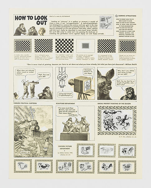 The Art Comics and Satires of Ad Reinhardt, Ad Reinhardt (American, Buffalo, New York 1913–1967 New York), Black oversized envelope with book and portfolio