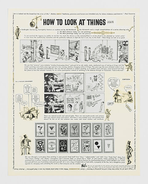 The Art Comics and Satires of Ad Reinhardt, Ad Reinhardt (American, Buffalo, New York 1913–1967 New York), Black oversized envelope with book and portfolio