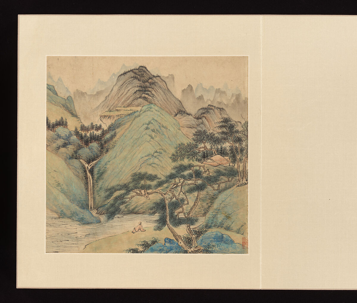 Paintings after old masters, Wu Long (Chinese, active late 17th–early 18th century), Album of fourteen leaves; ink and color on paper, China