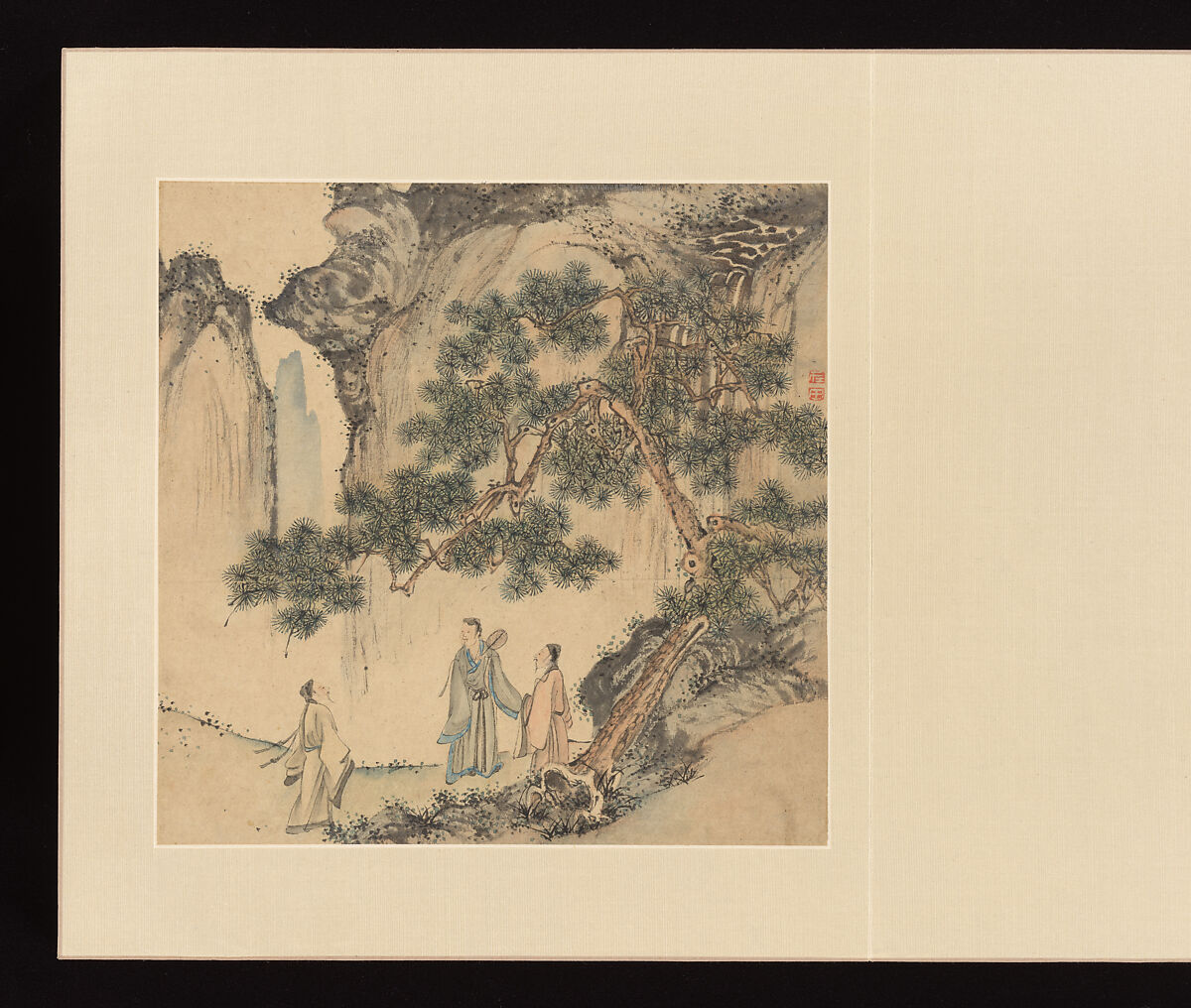 Paintings after old masters, Wu Long (Chinese, active late 17th–early 18th century), Album of fourteen leaves; ink and color on paper, China
