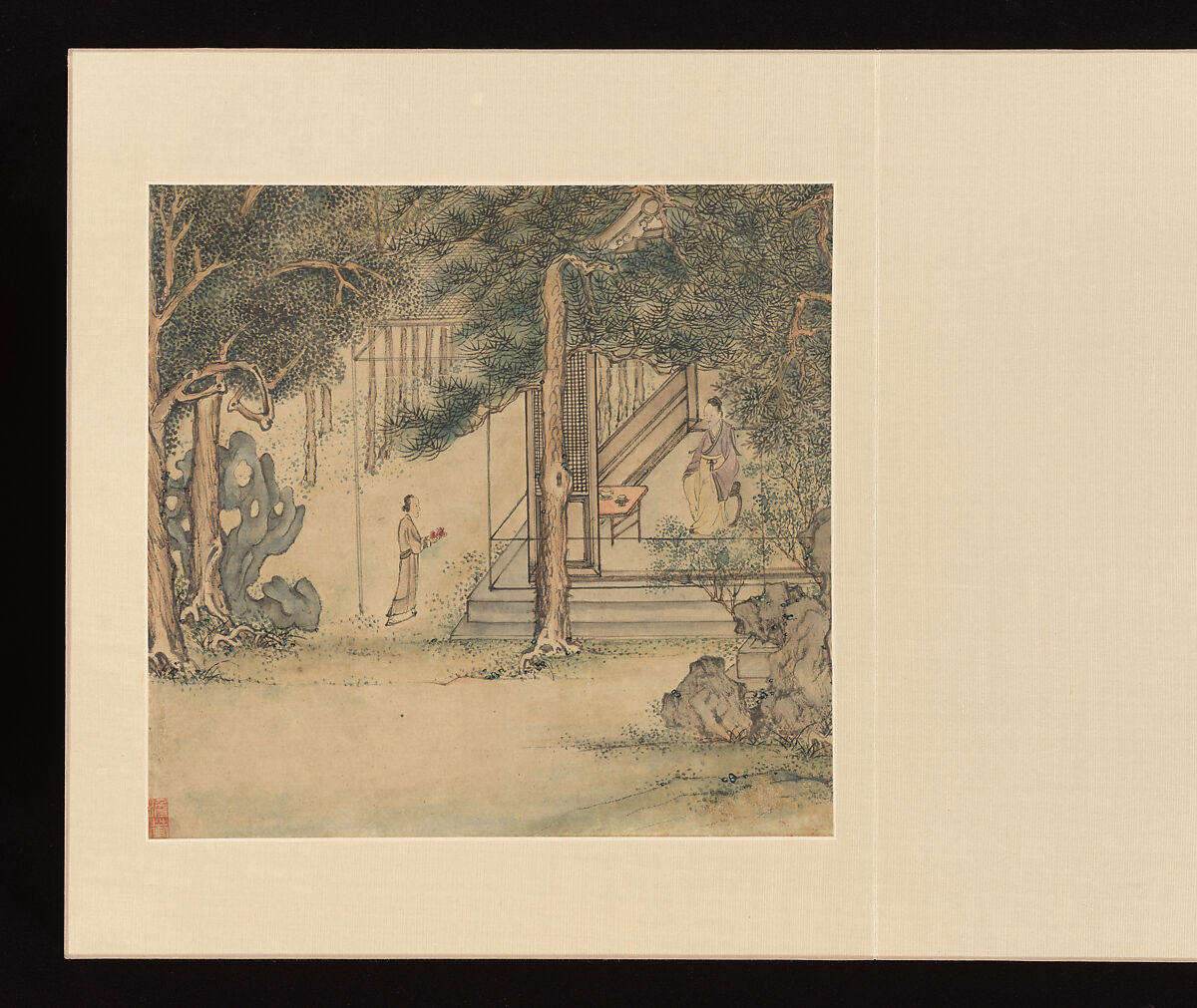 Paintings after old masters, Wu Long (Chinese, active late 17th–early 18th century), Album of fourteen leaves; ink and color on paper, China