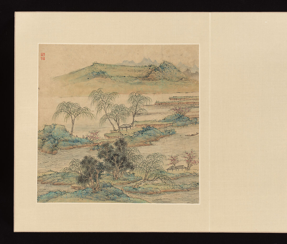 Paintings after old masters, Wu Long (Chinese, active late 17th–early 18th century), Album of fourteen leaves; ink and color on paper, China