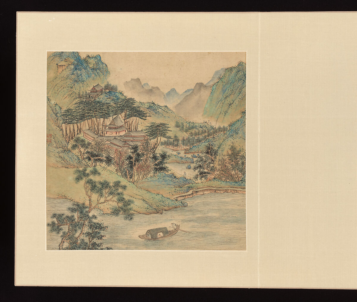 Paintings after old masters, Wu Long (Chinese, active late 17th–early 18th century), Album of fourteen leaves; ink and color on paper, China