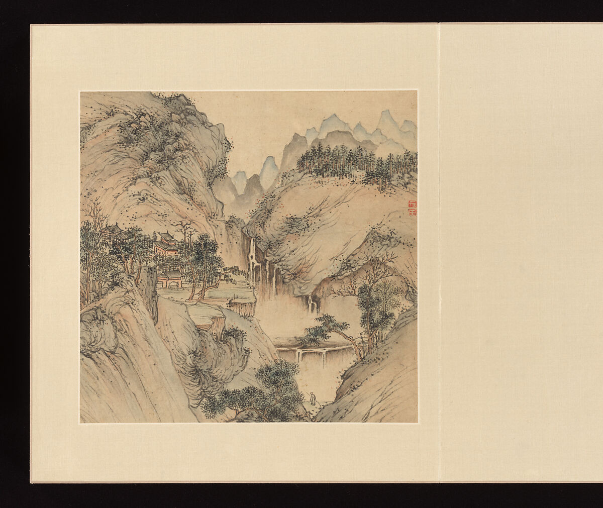 Paintings after old masters, Wu Long (Chinese, active late 17th–early 18th century), Album of fourteen leaves; ink and color on paper, China