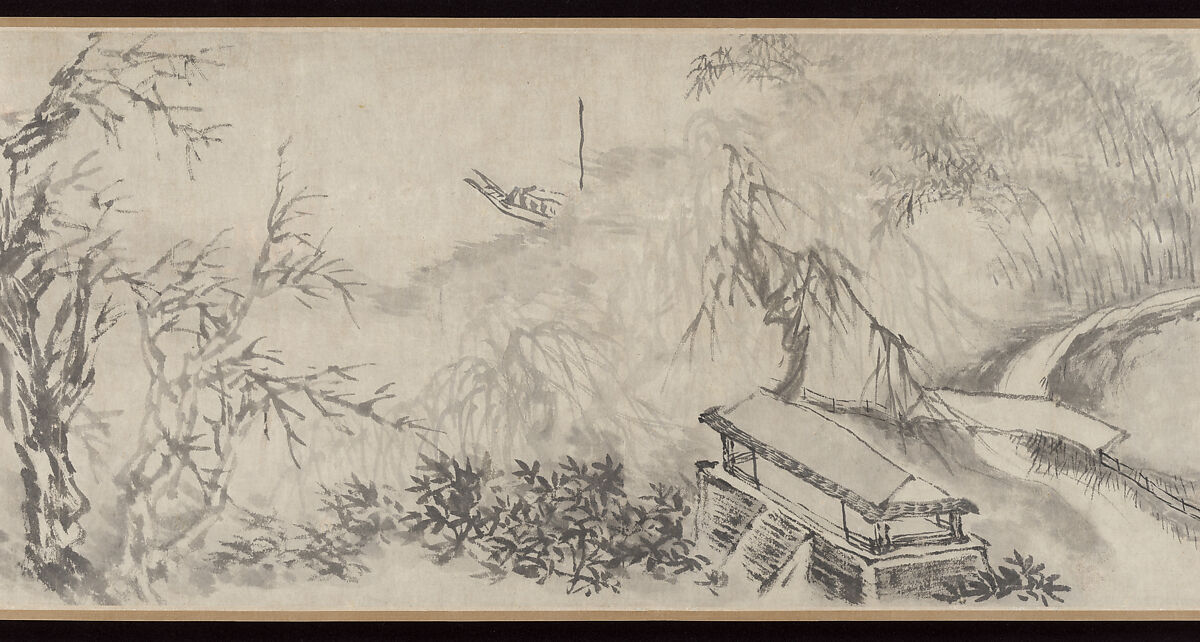 The Studio of Prolonged Soughing, You Yin (Chinese, 1732–1812), Handscroll; ink on paper, China
