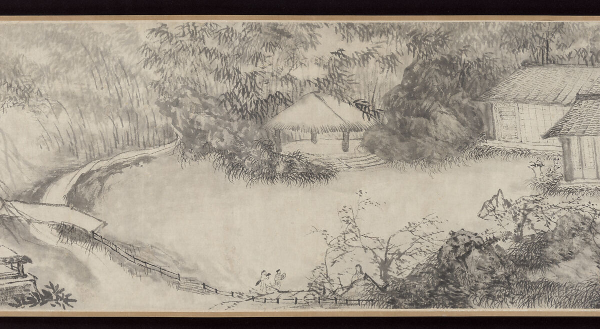 The Studio of Prolonged Soughing, You Yin (Chinese, 1732–1812), Handscroll; ink on paper, China