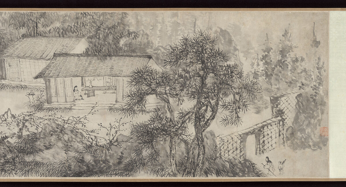 The Studio of Prolonged Soughing, You Yin (Chinese, 1732–1812), Handscroll; ink on paper, China