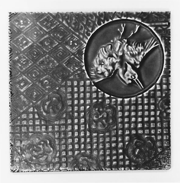 Tile, Designed by Arthur Osborne, Earthenware, American