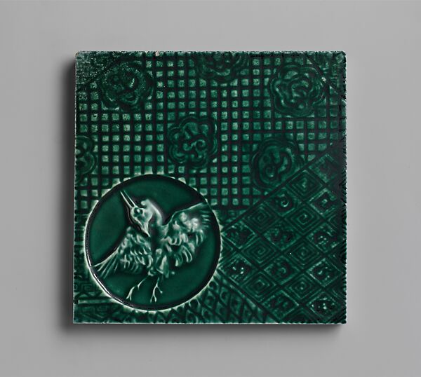 Tile, Designed by Arthur Osborne, Earthenware, American