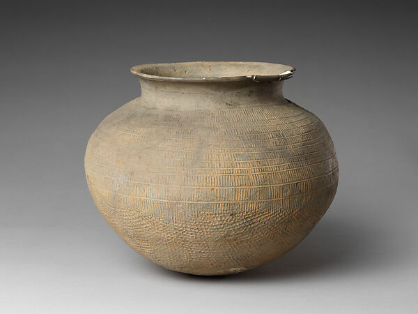 Jar with short neck, Stoneware, Korea