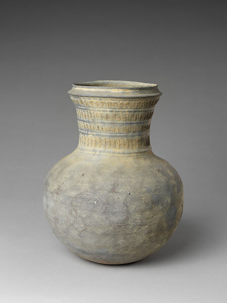 Jar with long neck, Stoneware, Korea