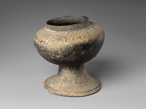 Jar with short neck, Stoneware, Korea