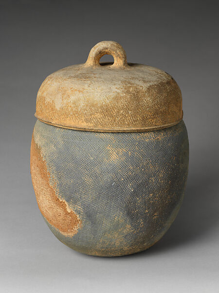 Large jar with cover, Stoneware, Korea 