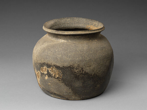 Jar with short neck, Stoneware, Korea