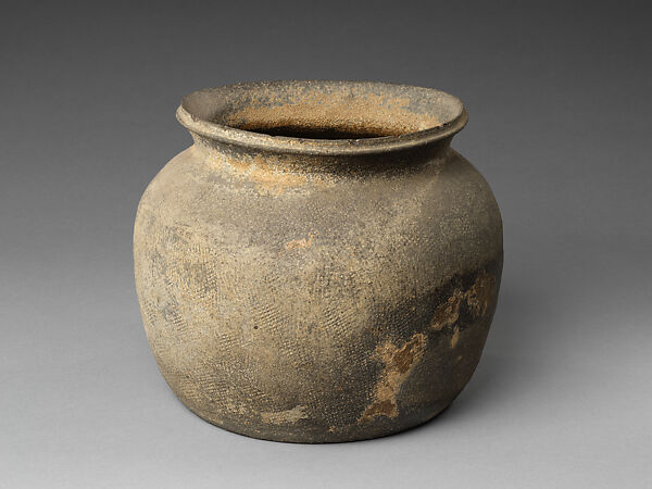 Jar with short neck, Stoneware, Korea
