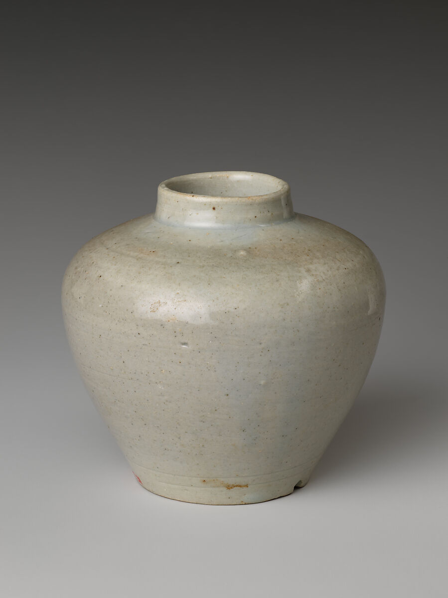 Covered jar, Porcelain, Korea