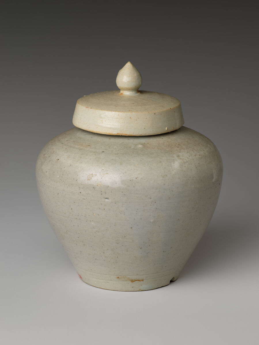 Covered jar, Porcelain, Korea