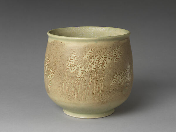 Jar decorated with barley, Stoneware, Korea