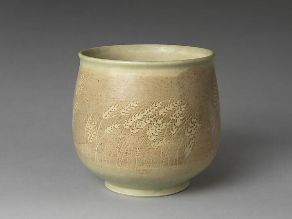 Jar decorated with barley, Stoneware, Korea