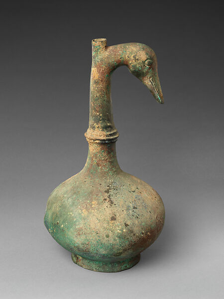 Bird-headed vessel, Metal, Korea?