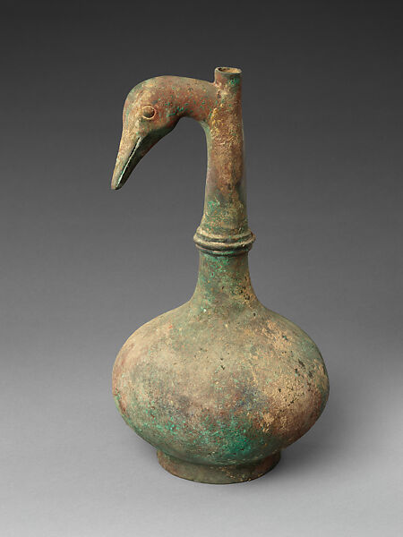 Bird-headed vessel, Metal, Korea?