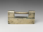 Lock with inscription and decoration, Copper alloy; iron alloy, Korea