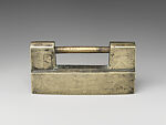 Lock with inscription and decoration, Copper alloy; iron alloy, Korea