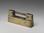 Lock with inscription and decoration, Copper alloy; iron alloy, Korea